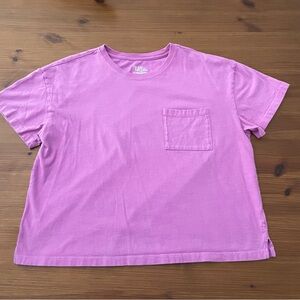 Time and Tru Pink Cropped Shirt with Pocket - XL